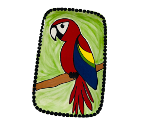 Studio City Scarlet Macaw Plate