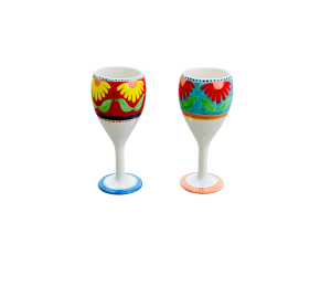Studio City Floral Wine Glass Set