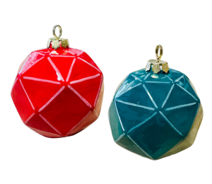 Studio City Jewel Toned Faceted Ornament